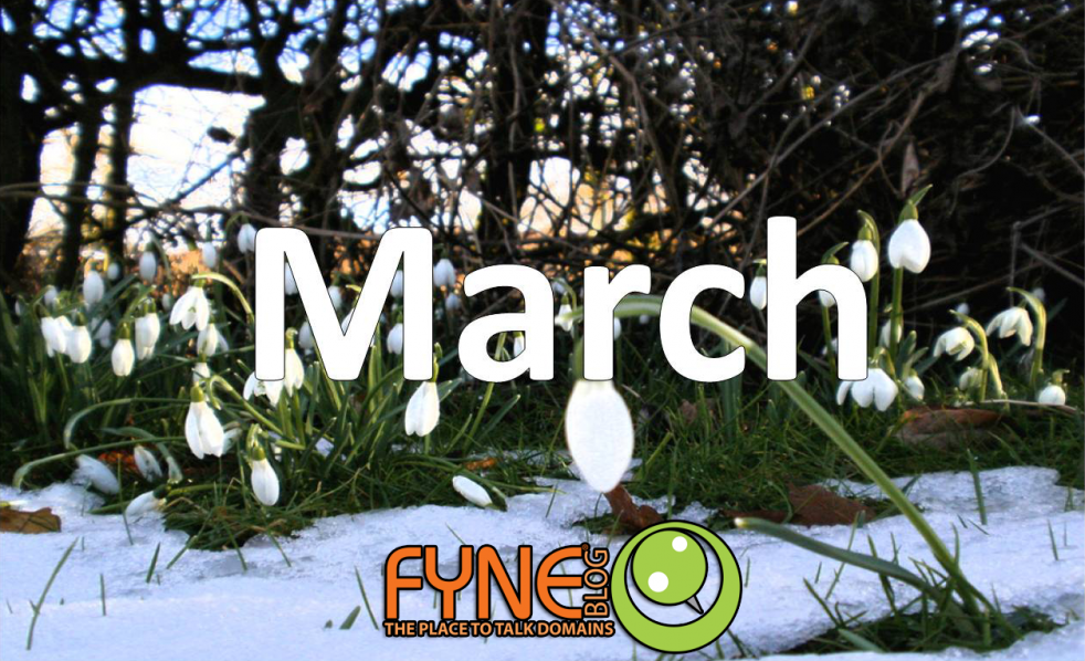 FYNE - Top TLDs for March 2016