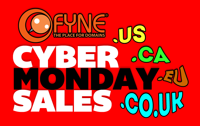 FYNE - Cyber Monday Sales on Domain Names